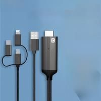 PX New 1080P Full HD 3-in-1 Hdmi-compatible Cable Lightning Type-C to MHL Cable Micro USB Adapter