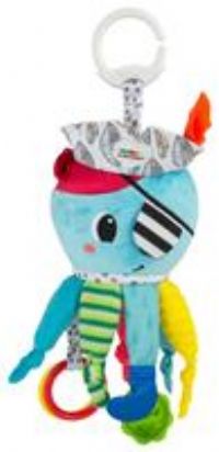 LAMAZE Captain Calamari - Clip & Go Pram Baby Toys 0-6 Months - Sensory Toys for Babies/' Development - Soft Plush Girls & Boys Toys - Expertly Designed Newborn Toys - Baby Essentials for Newborn & Up