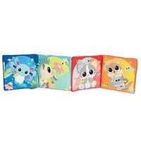 LAMAZE My First Friends Activity Mat, Double?Sided Tummy Time Play Mat, High Contrast & Colourful Animals, Satin Ribbons, Crinkle Ears, Mirror, Travel?Friendly, Supports Visual & Motor Milestones