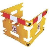 Addgards Handigard 3-Panel Barrier Yellow w/Red & White Stripe 970mm (5184V)