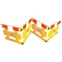 Addgards Handigard 4-Panel Barrier Yellow w/Red & White Stripe 970mm (9005V)