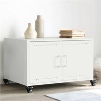 Coffee Table White 68x50x43.5 cm Steel