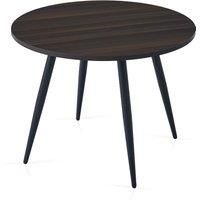 100cm Round Dining Table with Dark Walunt Top