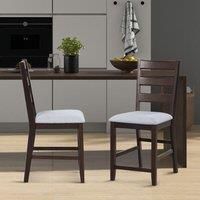 2-Piece Counter Height Bar Stool Set w/Padded Seat Bar Chair