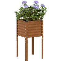Garden Planter 45x45x88 cm Weathering Steel