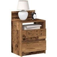 Bedside Cabinets 2 pcs with 2 Drawers Old Wood 40x33x60 cm