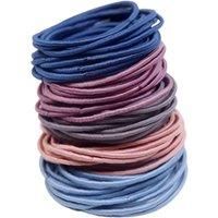 H&S 100 Hair Bands 4mm Hair Ties Bobbles Elastics Hairbands Ponytail Holders No Metal Colourful Accessories for Women Girls Kids Men Thick Hair Black Multicolour