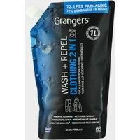Grangers Wash + Repel Clothing 2 in 1 | Eco Pouch | 1 Litre | Powerful Cleaning Combined with Durable Waterproofing for all Outdoor Clothing