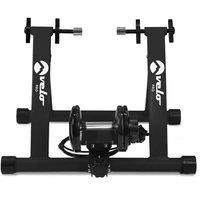 Velo Pro Turbo Trainer | Variable Resistance Magnetic Indoor Bike Trainer for Road & Mountain Bicycles | Stationary Exercise Bike Training Stand | Folding Steel Frame | 26" - 28", 700C Wheels (Black)