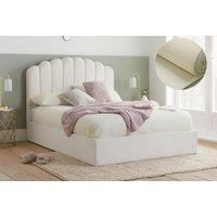 Alaska Boucle Teddy Fleece White Bed Frame- 5 Sizes