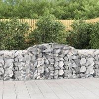 Arched Gabion Baskets 7 pcs 300x50x80/100 cm Galvanised Iron
