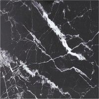Table Top Black 60x60 cm 6 mm Tempered Glass with Marble Design