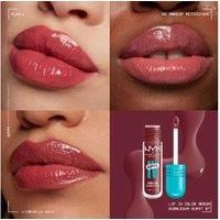 NYX Professional Makeup Lip IV Hydrating Gloss Stain, Lip Gloss, Up to 12HR Hydration, High Pigment, Wet Shine Finish, Bubblegum Burst