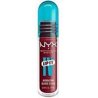NYX Professional Makeup Lip IV Hydrating Gloss Stain, Lip Gloss, Up to 12HR Hydration, High Pigment, Wet Shine Finish, Water Bout Wine