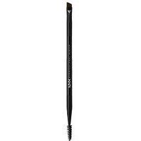 NYX Professional Makeup Pro Dual Brow Brush, Dual-Sided With Spoolie Brush And Angled Cut Brush, Synthetic Fibres, Black