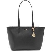 DKNY Women's Bryant MD Shop Tote, Black/Gold, One Size
