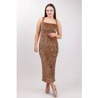 BeReal Women's Kylie Sequin Dress in Bronze | Size: Small