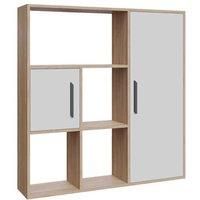 Decorotika Ridge 3-Tier Modern Bookcase Shelving Unit-Cabinets and Open Shelves