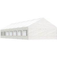 Gazebo with Roof White 15.61x5.88x3.75 m Polyethylene