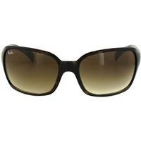Ray-Ban Women's RB4068 Rectangular Sunglasses, Brown (710/51 Light Havana)