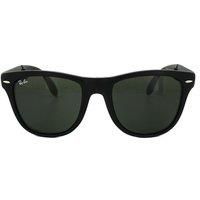 Ray-Ban RB4105 Wayfarer Folding Sunglasses 54mm, Black/Crystal green Classic , 54 mm