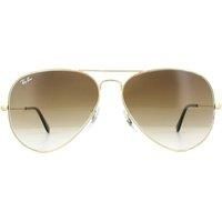 Ray-Ban RB3025 Aviator Large Metal Aviator Sunglasses, Brown