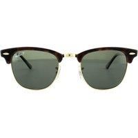 Ray-Ban Unisex Rayban Clubmaster Sunglasses, Tortoise Frame With Gold Rim and Polarized G-15 Lenses, 51 UK