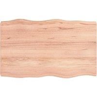 Table Top Light Brown 80x50x(2-6) cm Treated Solid Wood Live Edge