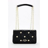 Love Moschino Love Moschino Quilted Small Heart Studded Crossbody Bag