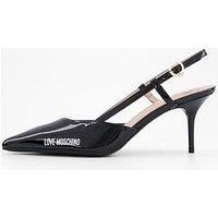 Love Moschino Logo Kitten Heel Court Shoe