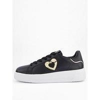 Love Moschino Heart Logo Trainer - Black/Platinum