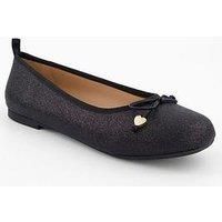 Love Moschino Glitter Ballet Flat - Black