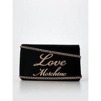 Love Moschino Script Logo Small Crossbody Bag - Black