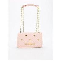 Love Moschino Love Moschino Quilted Small Heart Studded Crossbody Bag