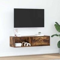 TV Cabinet Smoked Oak 100x31x25.5 cm Engineered Wood