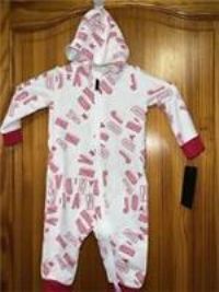Nike Air Jordan Hooded Playsuit Age 9  Months Baby Girls Pink Romper Overall New