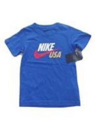 Nike Blue  Boy cotton sports t shirt tick boy size 6 years NWT