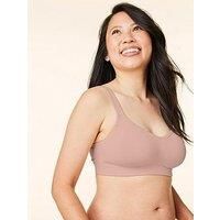Bravado Designs Sustainable Everyday Bra Smoothing Seamless Wirefree Sculpt Bra, Cameo, X-Large