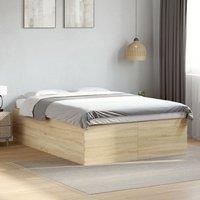 Bed Frame without Mattress Sonoma Oak 120x190 cm Small Double