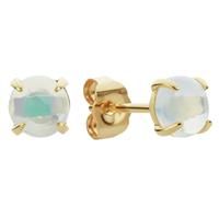 Revere 9ct Yellow Gold Round Opal Stud Earrings