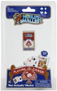 Super Impulse Worlds Smallest Miniature Replica Playing Cards with 54 Cards in Mini Format for Poker, Blackjack, Card Tricks, from 6 Years