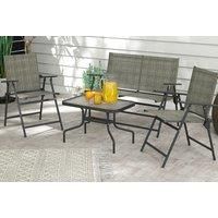 4-Piece Outdoor Patio Furniture Set - Two Colours - Grey