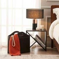 Teamson Home Table Lamp, Black/Brass