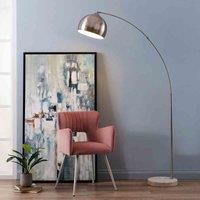 Versanora Arquer Arc Floor Lamp Marble Base Nickle Finished Shade VN-L00010BN-UK