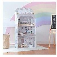 Teamson Kids Olivia'S Little World- 12" 3 Floor Deluxe Dollhouse With Matching Accessories (Gray)