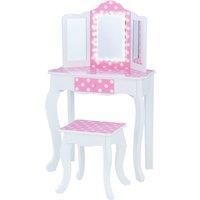 Fantasy Fields Dressing Table Vanity Set Mirror W/ LED Lights & Stool TD-11670FL