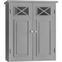 Versanora Bathroom Dawson Wall Cabinet with Two Doors Grey EHF-6810G, 17.8 x 50.8 x 61