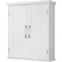 Elegant Home Fashions Contemporary Wooden Wall-Mount Cabinet White MDF EHF-F0007