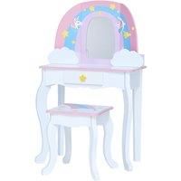 Fantasy Fields Kids Unicorn Vanity Set Dressing Table with Mirror & Stool