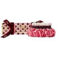 SLIP Assorted Scrunchies in Holiday Cracker Packaging: Anti-Crease, Anti-Breakage Slipsilk™ Design Protects Delicate Hair | Includes 3 Pure Silk Scrunchies, Sweetheart